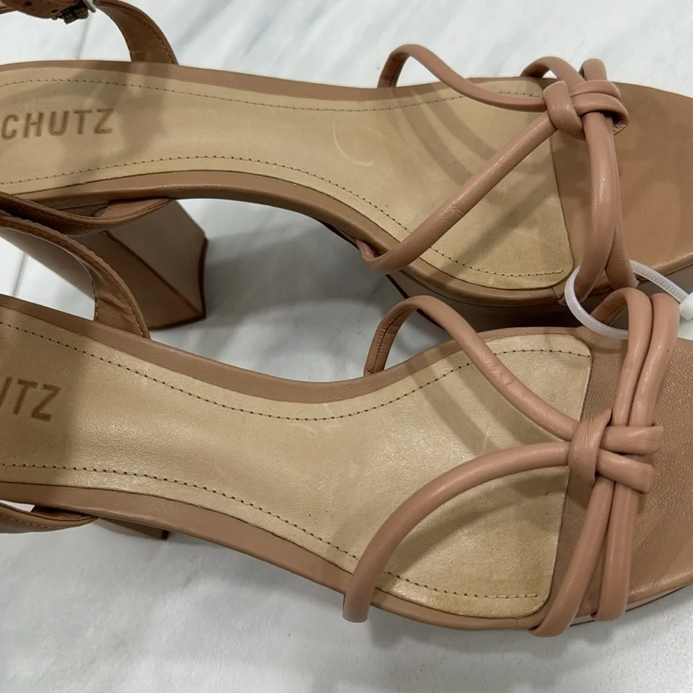 NEW! SCHUTZ True Beige Kelsie Platform Sandal - Size 10